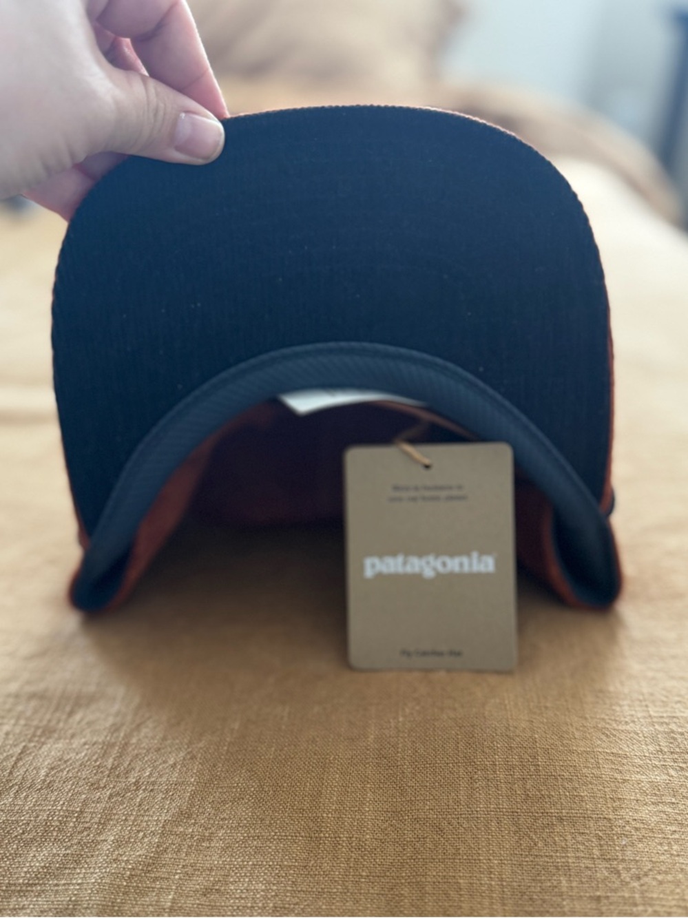 Patagonia Men's Corduroy Cap - Rust with Navy Patch - Picture 2 of 6